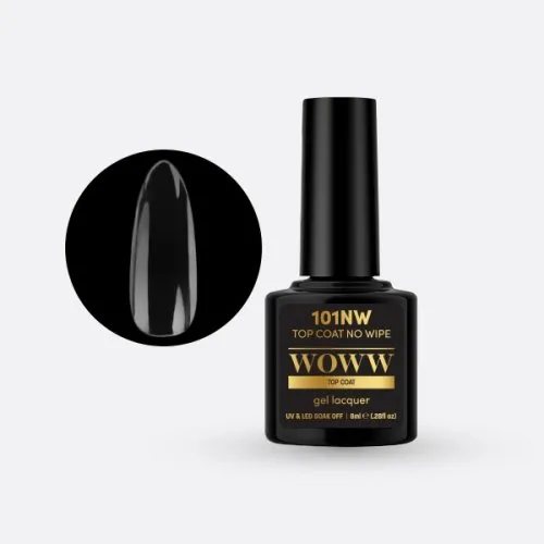 Ημιμόνιμο Βερνίκι Woww Cosmetics 8ml Top Coat No Wipe - 101