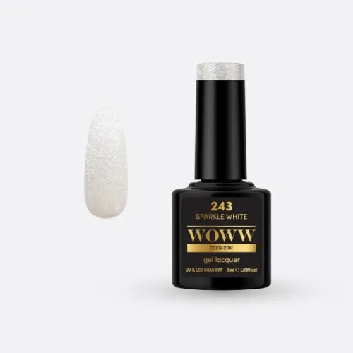 Ημιμόνιμο Βερνίκι Woww Cosmetics 8ml Sparkle White - 243