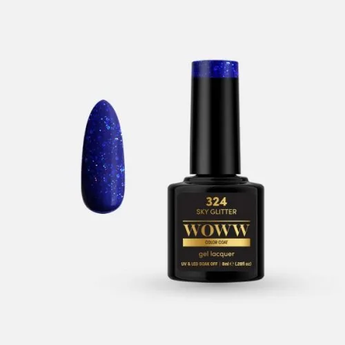 Ημιμόνιμο Βερνίκι Woww Cosmetics 8ml Sky Glitter - 324