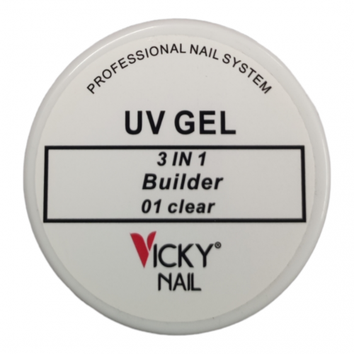 Builder Gel Vicky Nail 3 in 1 Clear  56gr