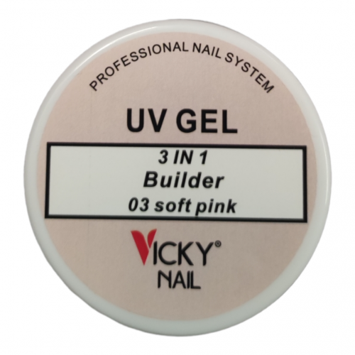 Builder Gel Vicky Nail 3 in 1 Soft Pink 56gr