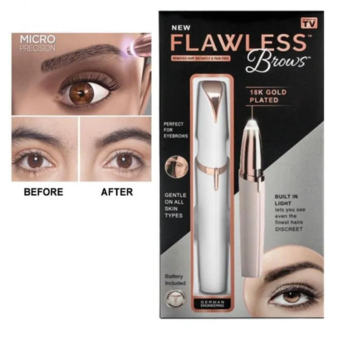 Συσκευή Αποτρίχωσης & Περιποίησης Φρυδιών Flawless Brows Λευκό Χρώμα