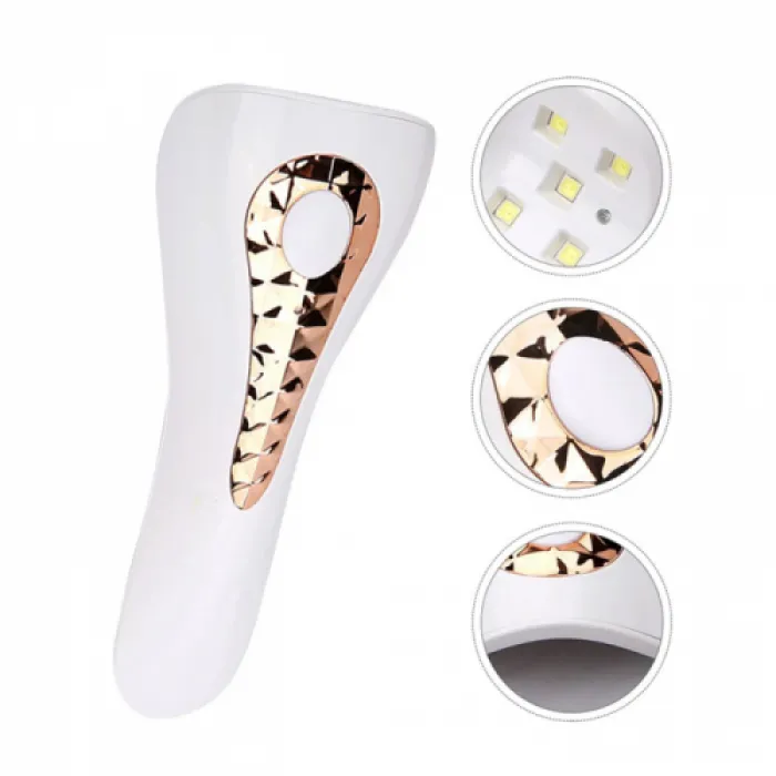 Λάμπα Mini Led UV Επαναφορτιζόμενη για Soft Gel Tips
