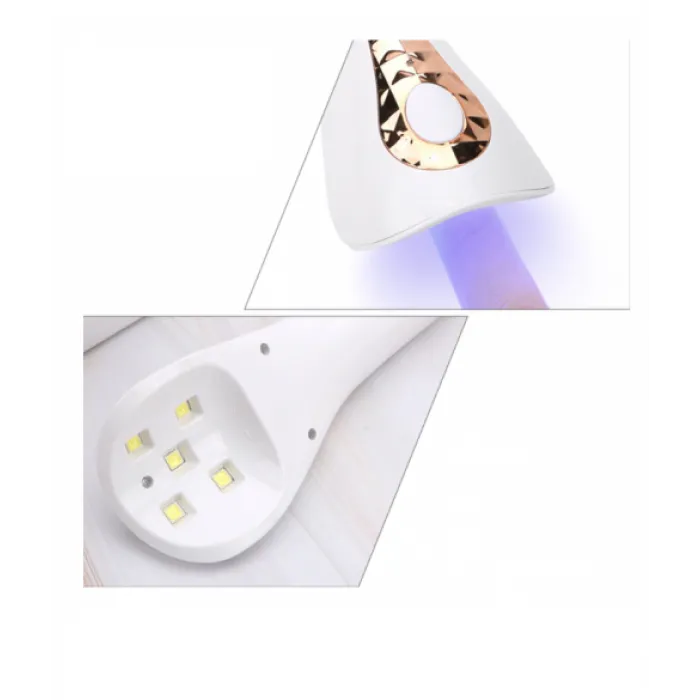 Λάμπα Mini Led UV Επαναφορτιζόμενη για Soft Gel Tips