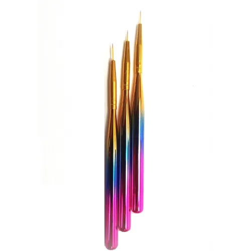 Πινέλα Nail Art Σετ 3 τεμαχίων Rainbow