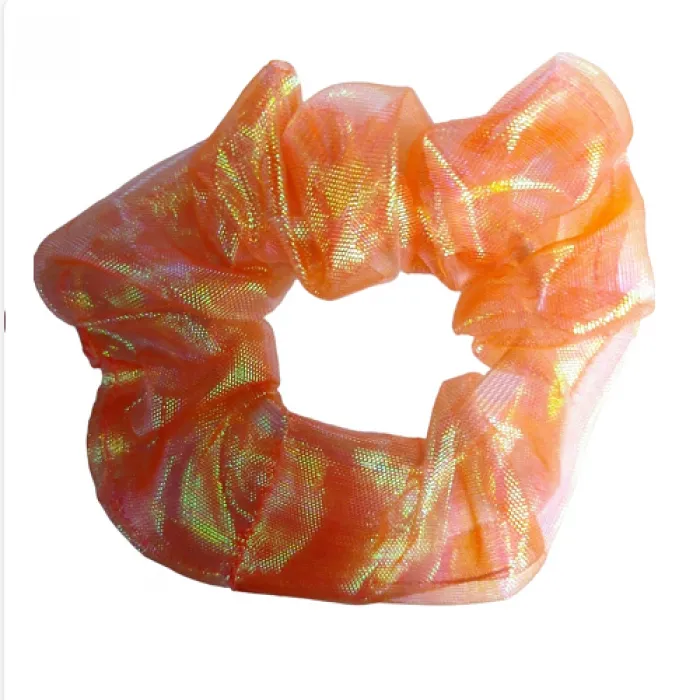 Scrunchie Σούρα Μαλλιών Οργάντζα Πορτοκαλί