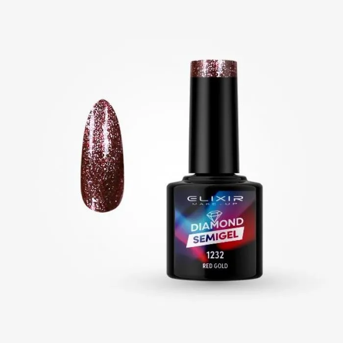 Elixir Diamond Semigel 8ml 1232 - Red Gold