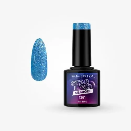 Elixir Star Light Diamond Semigel 8ml 1261 - Iris Blue