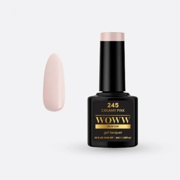 Ημιμόνιμο Βερνίκι Woww Cosmetics 8ml  Creamy Pink - 245