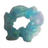 Scrunchie Σούρα Μαλλιών Οργάντζα Γαλάζιο