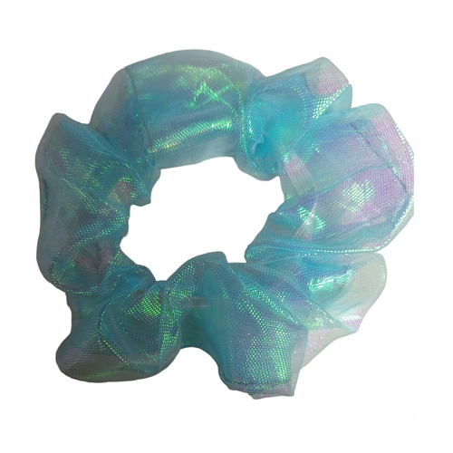Scrunchie Σούρα Μαλλιών Οργάντζα Γαλάζιο