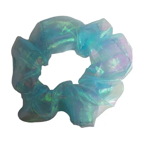 Scrunchie Σούρα Μαλλιών Οργάντζα Γαλάζιο