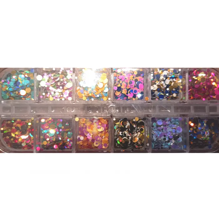 Διακοσμητικές Παγιέτες Νυχιών σετ 12 τεμαχίων