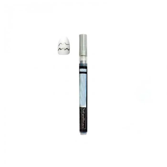Ημιμόνιμο Στυλό Graffiti για Μανικιούρ  Silver  0.5mm