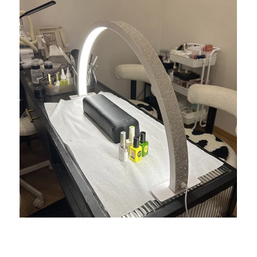 Half Moon Led φωτιστικό με Ρύθμιση Έντασης  Χρώματος Λευκό με Στρας