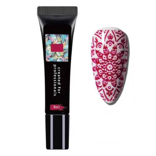 Stamping Nail Art Gel Dark Red 8ml