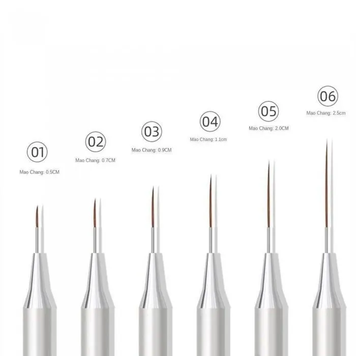 Πινέλα Nail Art Σετ 6 τεμάχια