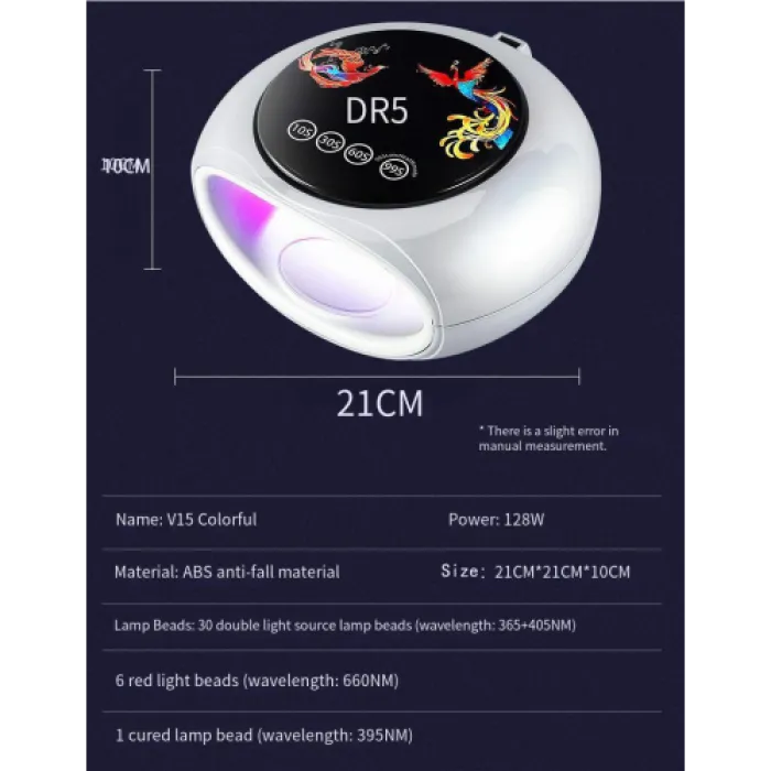 Φουρνάκι Νυχιών και Mini Led UV Lamp για Soft Gel Tips Λευκό