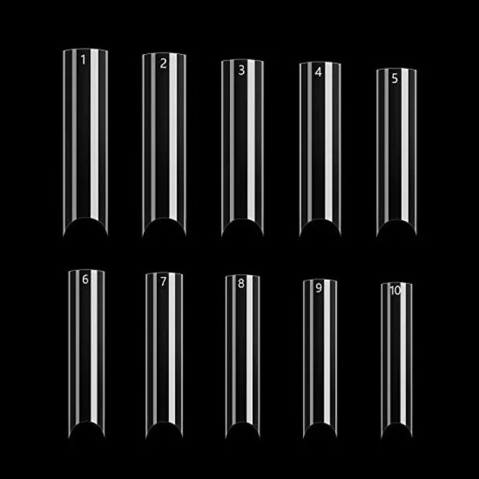 Επαγγελματικά Tips Επιμήκυνσης Νυχιών C-Curve XXL Clear 400τμχ