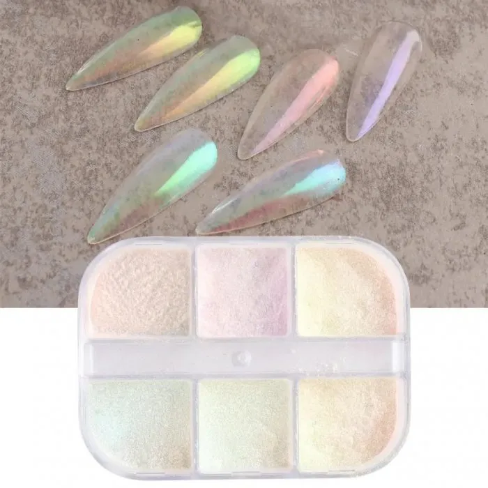 Σκόνες Νυχιών Mermaid Aurora 6 Χρώματα