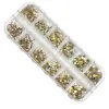 Strass Νυχιών Τύπου Swarovski 3D Σε Κασετίνα Ιριδίζον