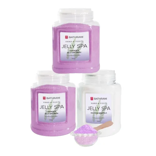Jelly Spa Bath Hand & Food  Kit Lavender & Dilution Minerals 3τεμ