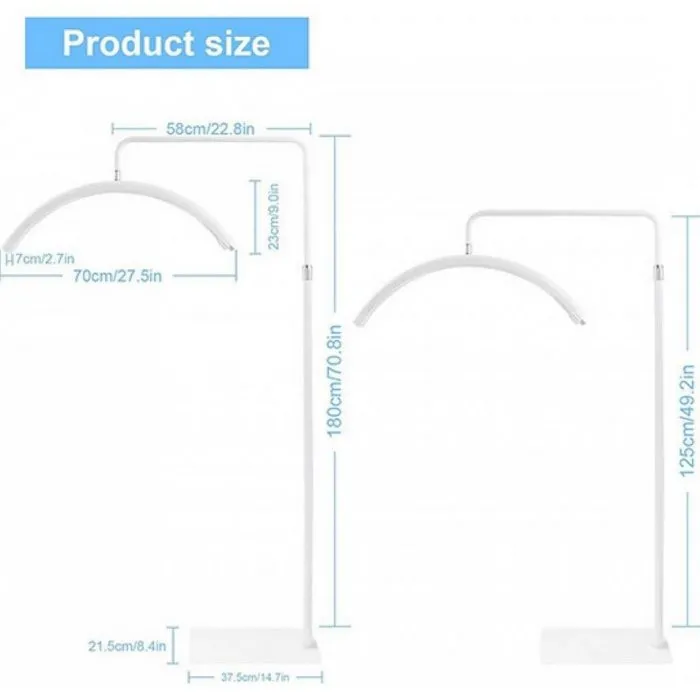 Επιδαπέδιο Led Light Half Moon Με Τηλεκοντρόλ  Λευκό