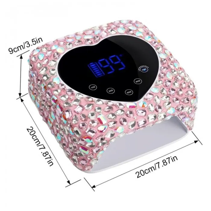 Φουρνάκι Νυχιών Cordless Επαναφορτιζόμενο 72W UV & LED Diamond