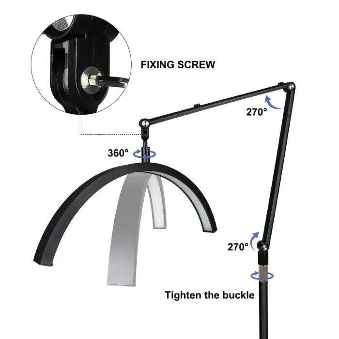 Επιδαπέδιο Led Light Half Moon Με Τηλεκοντρόλ και Τροχήλατη Βάση