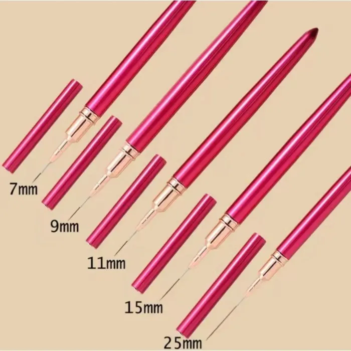 Πινέλα Nail Art με καπάκι Σετ 5 τεμ.
