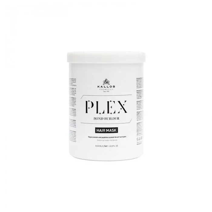 KALLOS Plex Bond Builder Hair Mask Με Φυτική Πρωτείνη και Σύμπλεγμα Πεπτιδίων 1000ml