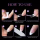 Nail Tips French Manicure Full Cover Almond Ροζ 120τεμ.