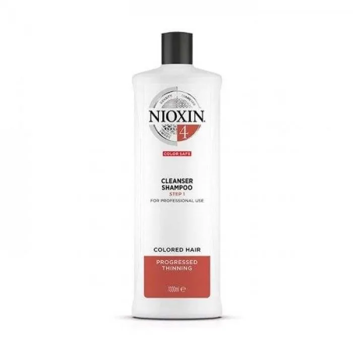 Nioxin 4 Cleanser Shampoo Step 1 για Βαμμένα Μαλλιά με Προοδευτική Αραίωση 1000ml