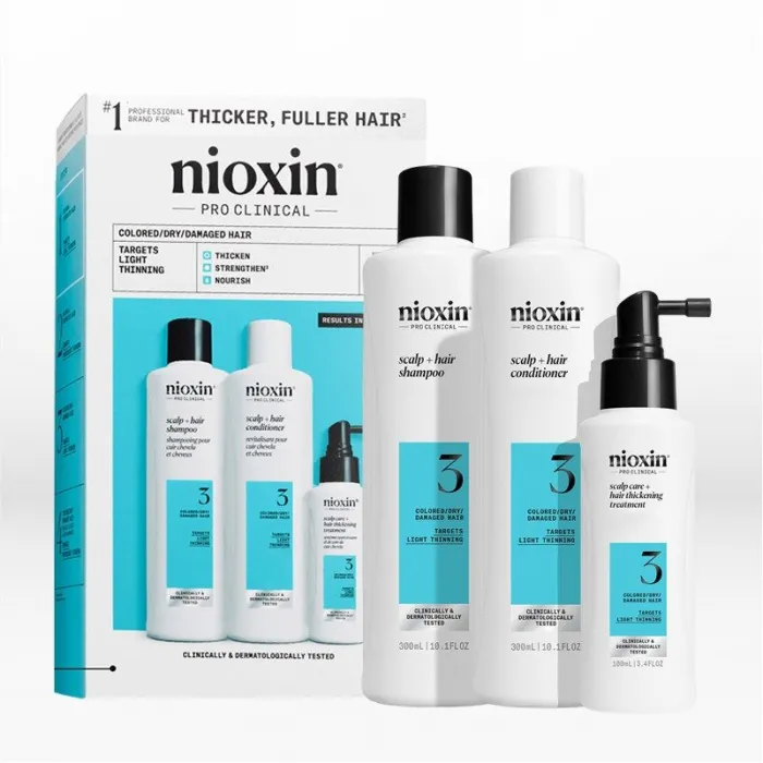 Nioxin Σύστημα 3 Βαμμένα Μαλλιά Σετ Περιποίησης Μαλλιών κατά της Τριχόπτωσης 3τμχ Σαμπουάν 300ml, Conditioner 300ml, Θεραπεία 100ml