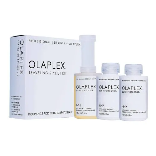 Olaplex Traveling Stylist Kit - Dyed & Damaged Hair Treatment Σετ Περιποίησης Μαλλιών για Ισιωτική | 3 x 100ml