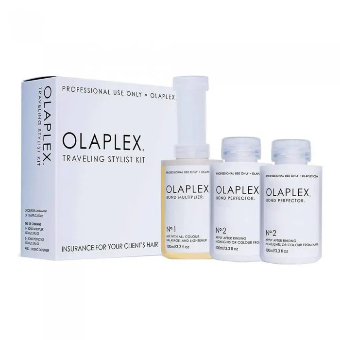 Olaplex Traveling Stylist Kit - Dyed & Damaged Hair Treatment Σετ Περιποίησης Μαλλιών για Ισιωτική | 3 x 100ml