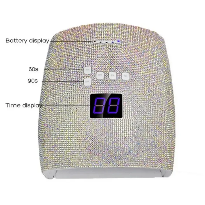 Επαναφορτιζόμενο Φουρνάκι Νυχιών Cordless UV LED Lamp 66W με Στρας