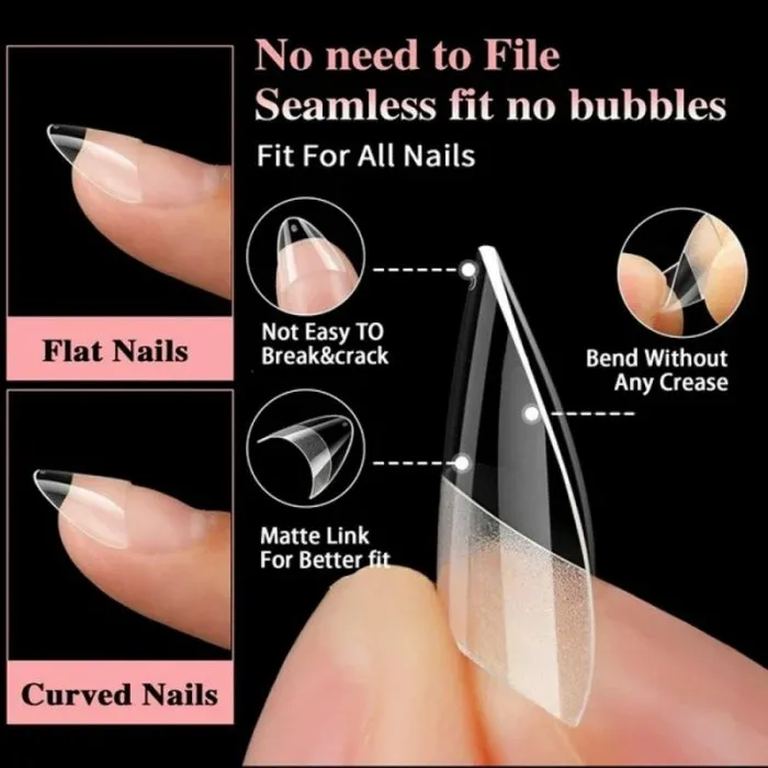 Ultra Short Soft Gel Tips 600pcs 12 size Square
