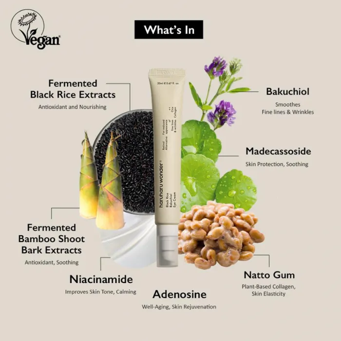 Haruharu Wonder Black Rice Eye Cream - Κρέμα Ματιών Με Bakuchiol Black Rice 20ml