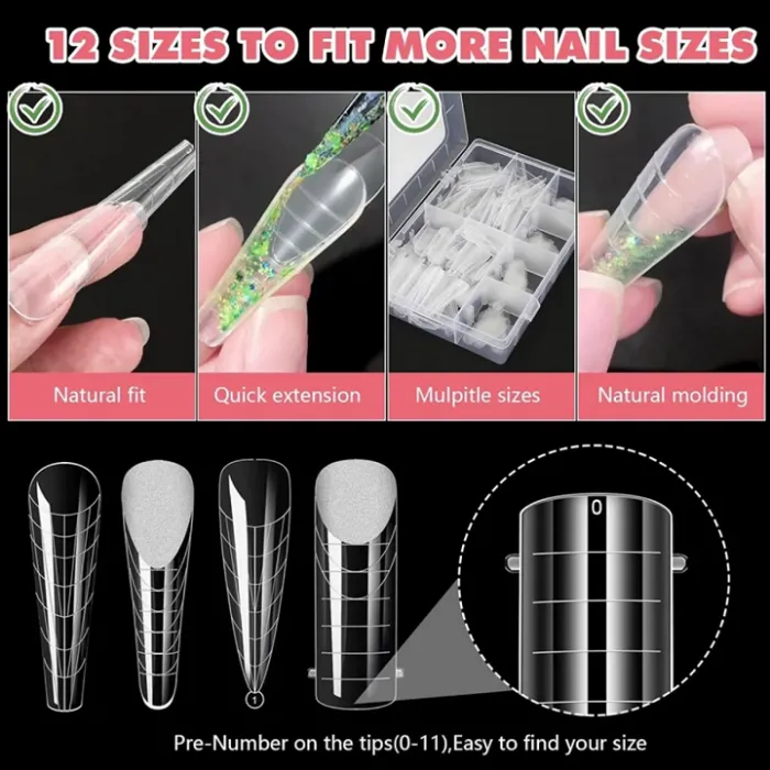 Dual Nail Form Set French Silicon Tip Guides 288pcs
