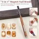 Πινέλο Manicure & Μαγνήτης Wooden Handle 3 In 1