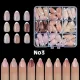 Nail Tips French Manicure Full Cover Nude Short Almond No4 135τεμ