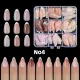 Nail Tips French Manicure Full Cover Nude Medium Almond No4 135τεμ