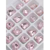Σετ 24 Colorful 3D Heart Rhinestones Ροζ