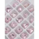 Σετ 24 Colorful 3D Heart Rhinestones Ροζ