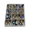 Σετ 12 Colorful 3D Heart Rhinestones Πεταλούδες