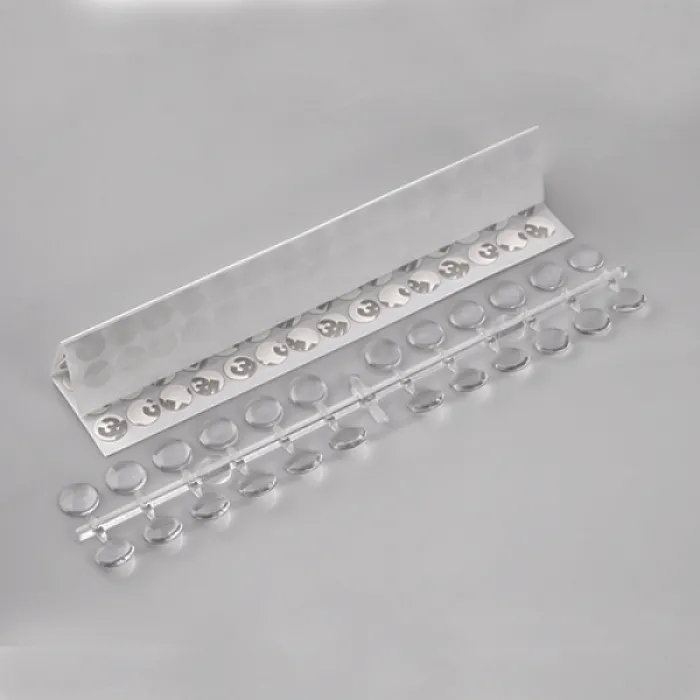 Διάφανα Ακρυλικά Τιπς Για Παρουσίαση Χρωμάτων 120τμχ Με Αυτοκόλλητες Ταινίες