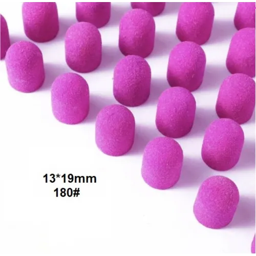 Καπελάκι για Φρέζα Πεντικιούρ Ροζ 13mm 180# 10τεμαχίων