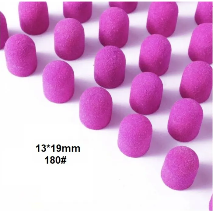 Καπελάκι για Φρέζα Πεντικιούρ Ροζ 13mm 180# 10τεμαχίων