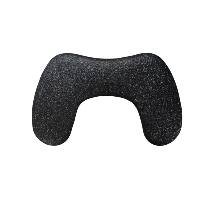 Σκαμπό Μανικιούρ Με Μεταλλικά Πόδια Μαύρο Glitter